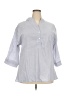 Unbranded Gray 3/4 Sleeve Button-Down Shirt Size 4X - photo 1