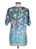 Unbranded 100% Polyester Teal Short Sleeve Blouse Size L - photo 2
