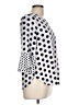 Green Envelope Polka Dots White 3/4 Sleeve Blouse Size L - photo 4