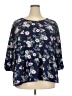Ophelia Roe Blue 3/4 Sleeve Blouse Size 2X - photo 1