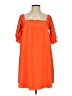 Sugarlips Solid Orange Casual Dress Size S - photo 1