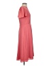Ann Taylor 100% Polyester Solid Pink Casual Dress Size 4 - photo 4