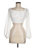 Shein 100% Polyester White 3/4 Sleeve Blouse Size 6 - photo 1