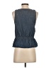 Gap 100% Cotton Blue Sleeveless Blouse Size XS - photo 2