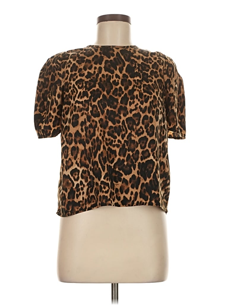 Pre-owned Lucy Paris Short Sleeve T-shirt In Brown
