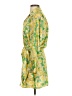 Zara 100% Polyester Yellow Casual Dress Size S - photo 5
