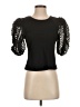 Flat White Black Short Sleeve Top Size S - photo 1