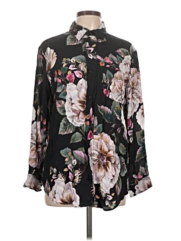 Lavender Brown 3/4 Sleeve Blouse (view 1)