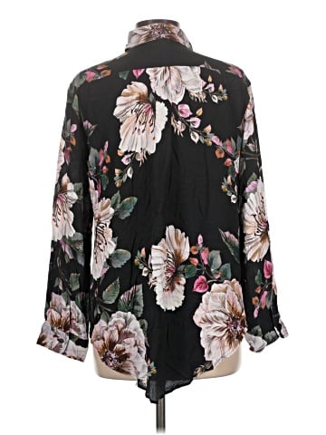 Lavender Brown 3/4 Sleeve Blouse (view 2)