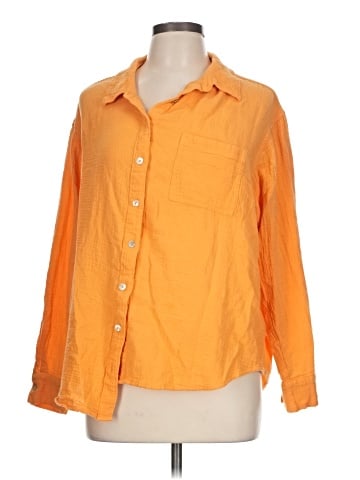 Maurices 3/4 Sleeve Button-Down Shirt (view 1)
