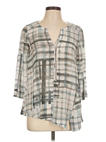 Poetry Long Sleeve Silk Top (view 1)