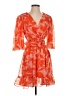 Taylor 100% Polyester Hearts Orange Cocktail Dress Size 2 - photo 1