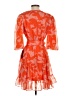 Taylor 100% Polyester Hearts Orange Cocktail Dress Size 2 - photo 2