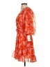 Taylor 100% Polyester Hearts Orange Cocktail Dress Size 2 - photo 5
