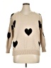 Unbranded 100% Polyester Hearts Tan Pullover Sweater Size XL - photo 1