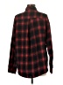 Unbranded 100% Polyester Plaid Red Burgundy Long Sleeve Blouse Size M - photo 2