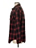 Unbranded 100% Polyester Plaid Red Burgundy Long Sleeve Blouse Size M - photo 5