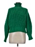 H&M Solid Green Turtleneck Sweater Size M - photo 1