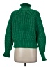 H&M Solid Green Turtleneck Sweater Size M - photo 2