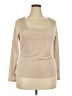 ELOQUII Tan Long Sleeve Blouse Size 18 - 20 Plus - photo 1