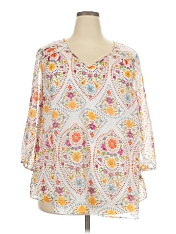 Signature Studio 3/4 Sleeve Blouse (view 1)