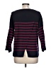 Ann Taylor LOFT 100% Cotton Stripes Black Pullover Sweater Size L - photo 2
