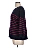 Ann Taylor LOFT 100% Cotton Stripes Black Pullover Sweater Size L - photo 5