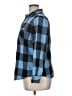 Blue Mountain 100% Cotton Checkered-gingham Blue Long Sleeve Button-Down Shirt Size XL - photo 5
