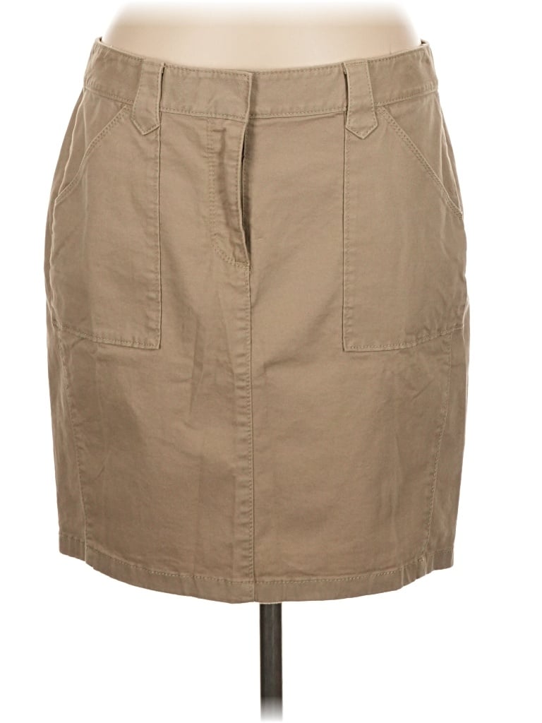 Pre-owned Ann Taylor Casual Skirt In Tan