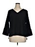 Calvin Klein Black 3/4 Sleeve Blouse Size XL - photo 1