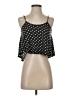 Unbranded 100% Rayon Polka Dots Black Sleeveless Top Size S - photo 1