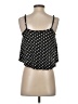 Unbranded 100% Rayon Polka Dots Black Sleeveless Top Size S - photo 2