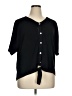 Como Vintage 100% Polyester Black Short Sleeve Blouse Size XL - photo 1