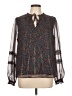 Ann Taylor LOFT Tweed Brown Long Sleeve Blouse Size L - photo 1