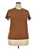 Everlane 100% Cotton Solid Brown Short Sleeve Turtleneck Size XXL - photo 1