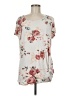 B.E. Stage Ivory Short Sleeve Blouse Size M - photo 1