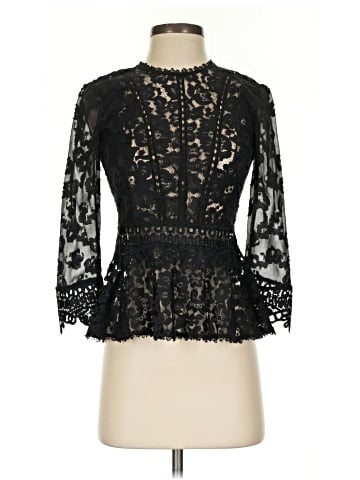 Rebecca Taylor 3/4 Sleeve Silk Top (view 1)