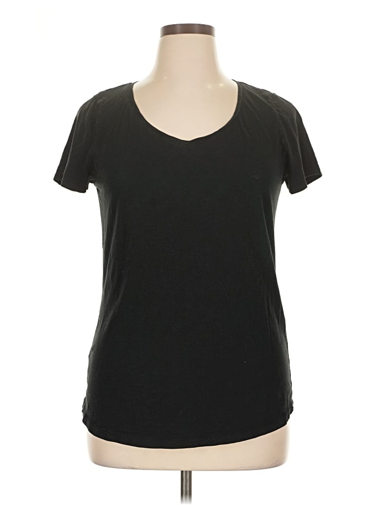 Pre-owned Ann Taylor Loft Short Sleeve T-shirt In Black