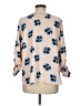 Ann Taylor LOFT 100% Polyester Tan 3/4 Sleeve Blouse Size M - photo 2