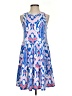 Crown & Ivy Print Blue Cocktail Dress Size S - photo 1