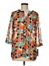 Evan Picone 100% Polyester Orange 3/4 Sleeve Blouse Size 8 (petite) - photo 1