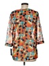 Evan Picone 100% Polyester Orange 3/4 Sleeve Blouse Size 8 (petite) - photo 2