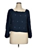 Assorted Brands 100% Viscose Blue 3/4 Sleeve Blouse Size 1X (estimated) - photo 1