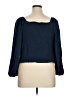 Assorted Brands 100% Viscose Blue 3/4 Sleeve Blouse Size 1X (estimated) - photo 2