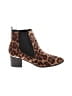 Nine West Animal Print Brown Ankle Boots Size 8 - photo 1