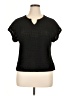 Unbranded 100% Polyester Black Short Sleeve Top Size XL - photo 1