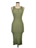 The Workshop 100% Polyester Solid Green Casual Dress Size M - photo 1