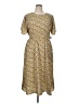 Hayden 100% Polyester Print Yellow Casual Dress Size 1X - photo 1