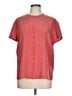 Carlisle 100% Silk Red Short Sleeve Silk Top Size 12 - photo 1