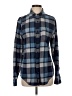 Hollister Plaid Blue Long Sleeve Button-Down Shirt Size S - photo 1